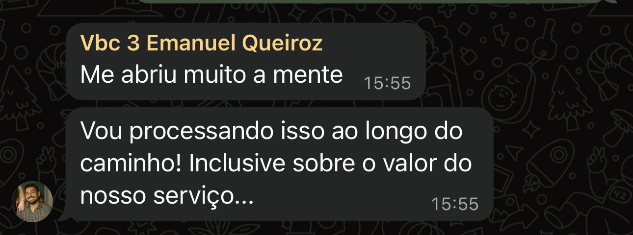 Aluno diz que o Projeto abriu sua mente sobre o valor do próprio serviço